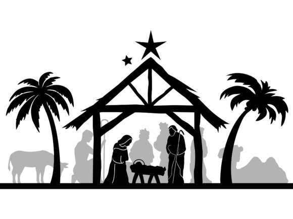 Download Christmas Silhouette Nativity - Christmas silhouette Collection