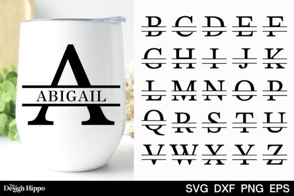 Download Split Letters SVG | Monogram Alphabet - Alphabet Collection