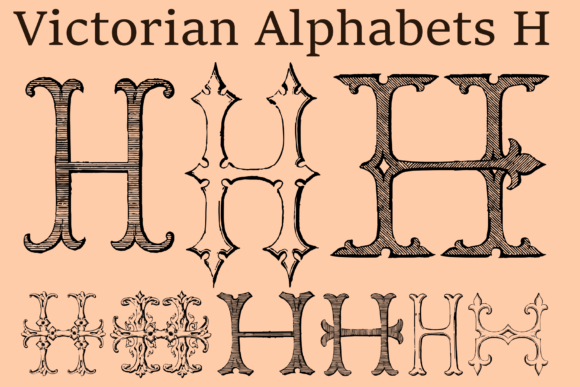Download Victorian Alphabets H - Alphabet Collection