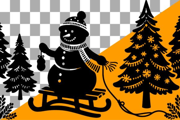 Download Winter Landscape Christmas Silhouette - Christmas silhouette Collection