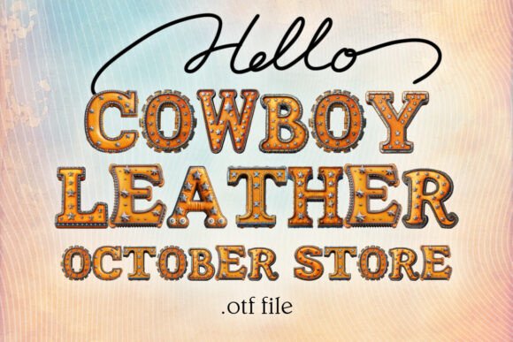 Download Cowboy Leather Alphabet - Alphabet Collection