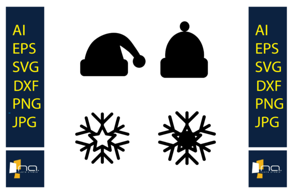 Download Christmas Silhouette Hat and Snow - Christmas silhouette Collection