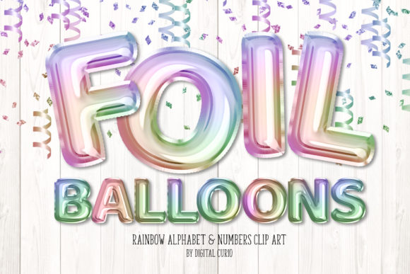 Download Rainbow Foil Balloon Alphabet Clipart - Premium Resources